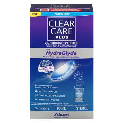 Alcon Clear Care Plus Cleaning and Disinfecting Solution with HydraGlyde 90mL