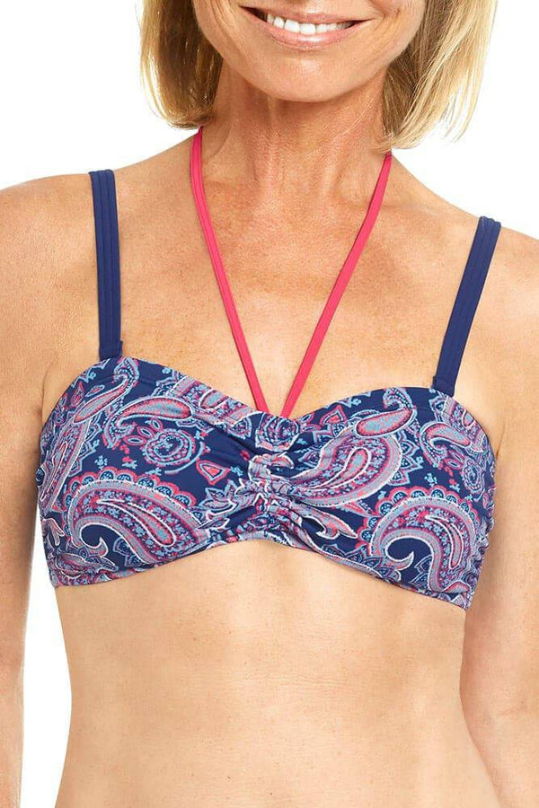 Amoena Be Attractive Two-Piece Bikini Top - Hearty Blue/Paisley Kiss