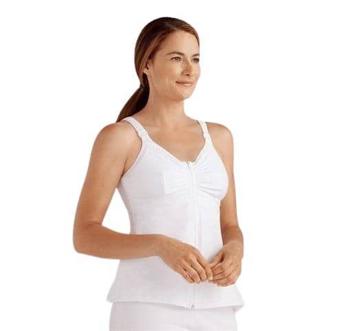 Amoena Hannah Breast Surgery Recovery Camisole - White