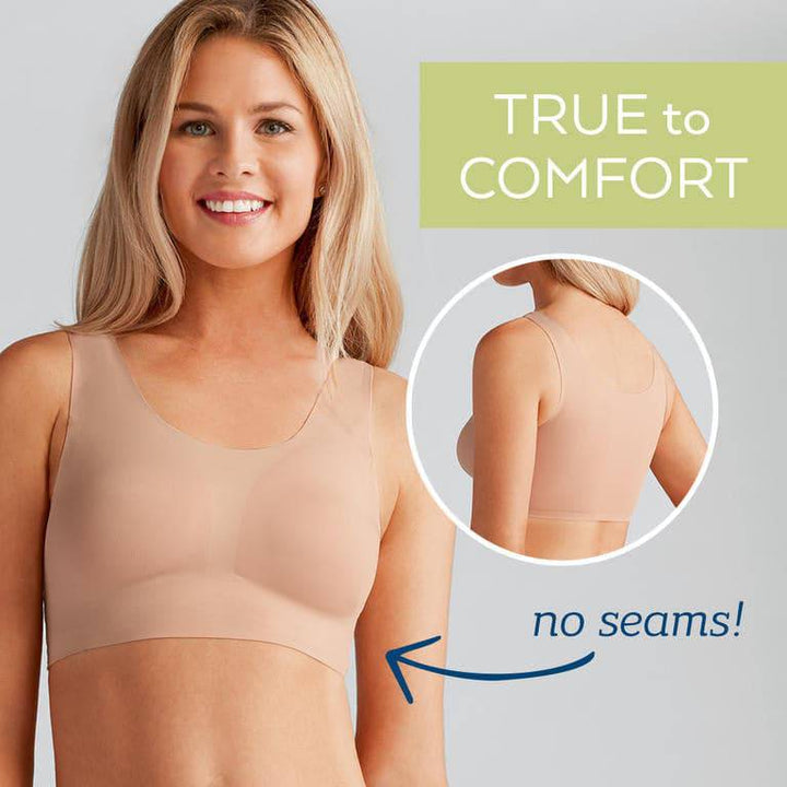 Innovative post-surgery seamless compression bra -Prewashed and packaged  from Amoena