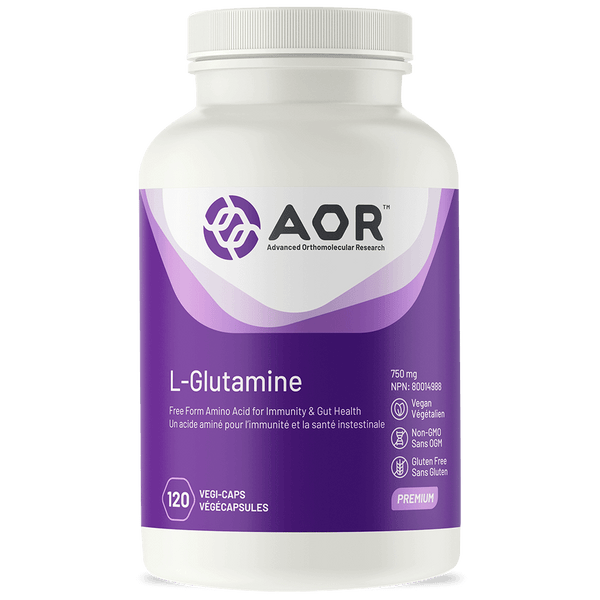 AOR L-Glutamine 120 Veg Capsules - HaloHealthcare.com