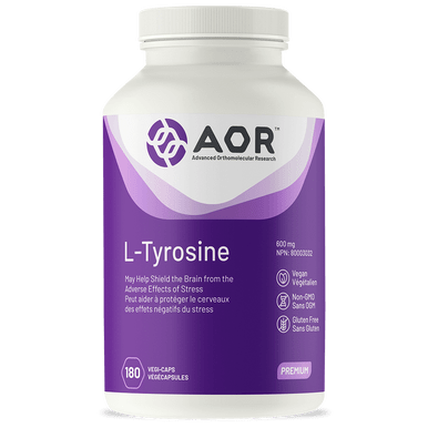 AOR L-Tyrosine - 180 veg capsules - HaloHealthcare.com