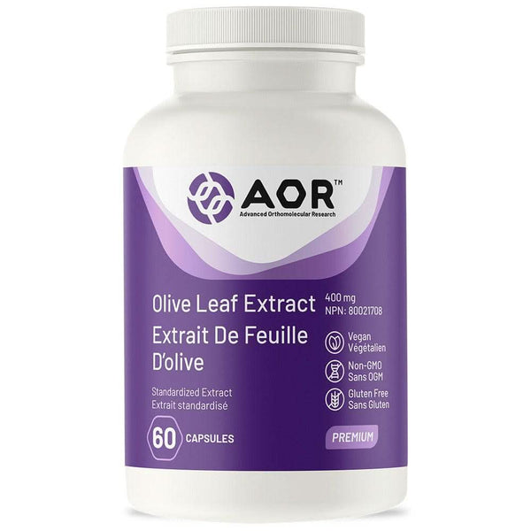 AOR Olive Leaf Extract - 60 Veg Capsules - HaloHealthcare.com