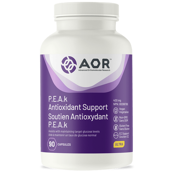 AOR P.E.A.k Antioxidant Support 400mg 90 Capsules - HaloHealthcare.com