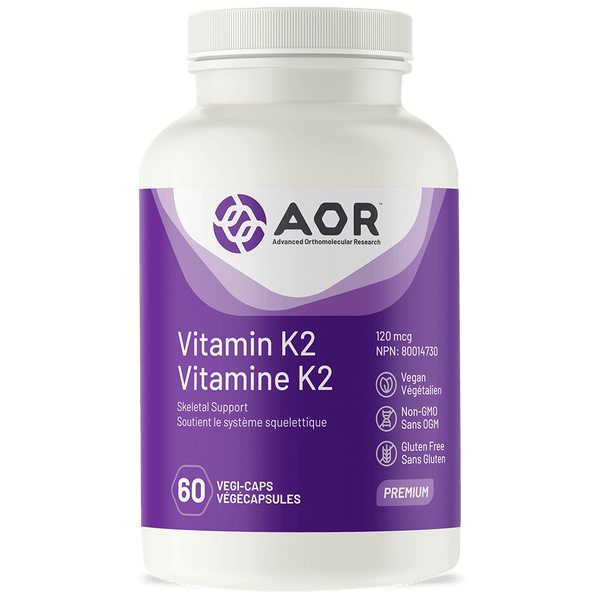 AOR Vitamin K2 120mcg 60 Vegi-Caps - HaloHealthcare.com