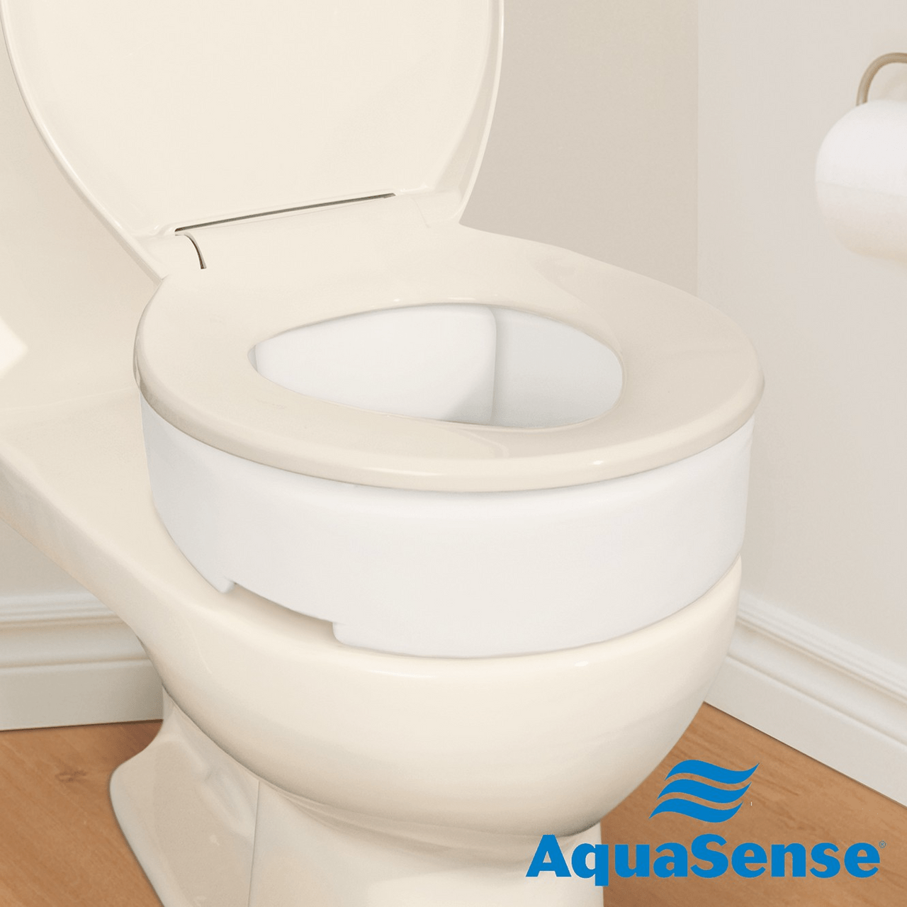 Toilet Riser Replacement AquaSense Hinged Toilet Seat Riser - Standard or Elongated
