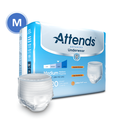 Attends Advanced Super Plus Absorbency Protective Underwear Medium 20 count