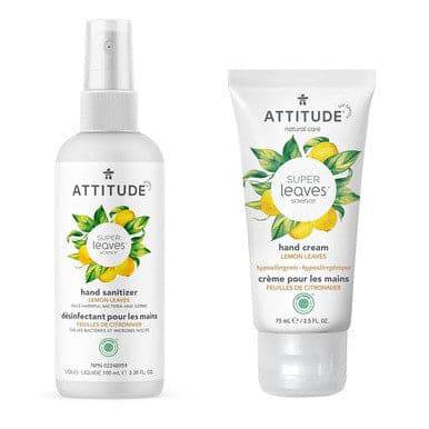 Attitude Super Leaves Hand Sanitizer Lemon Leaves 100mL + FREE Hand Cream 75mL