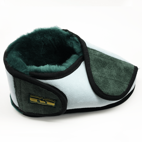 Australian Sheepskin Apparel Pressure Care and Wrap Around Slippers, Closed Toe with Rubber Sole (pair)