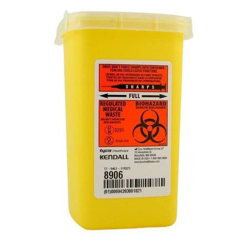 Kendall Phlebotomy Medical Sharps Container 1QT