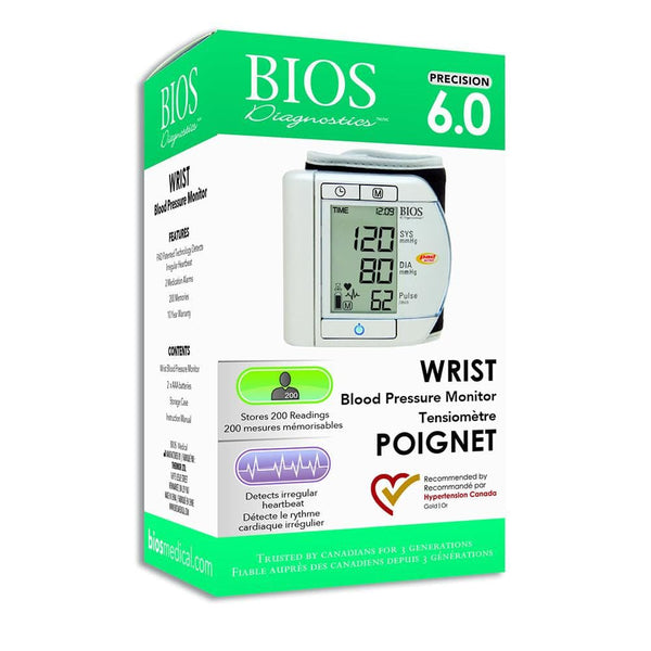BIOS Medical Diagnostic Precision Series 6.0 Wrist Blood Pressure Monitor