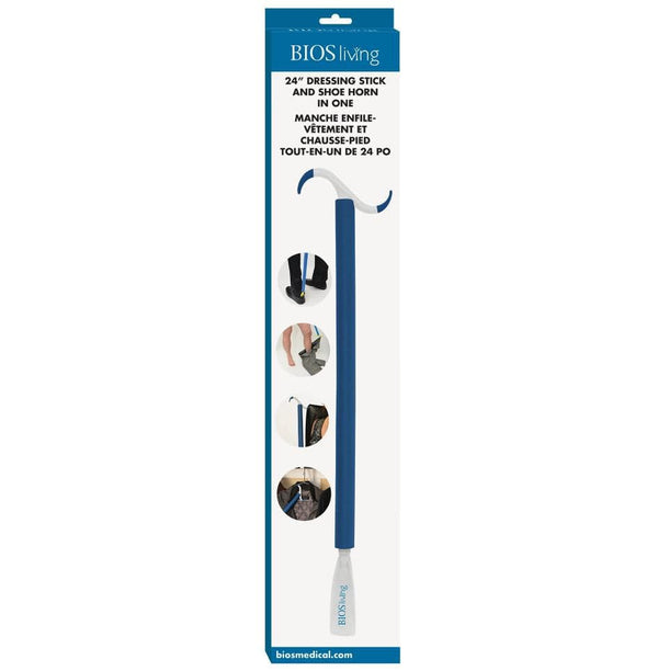 BIOS Medical BIOS Living 24 Inch Dressing Stick and Shoe Horn In One