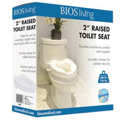 BIOS Living Raised Toilet Seat With Lid