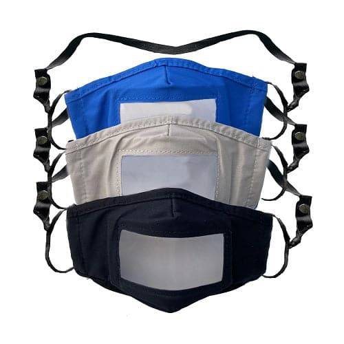 Bios Medical Clear Face Covering See Through Face Mask - Pack of 3