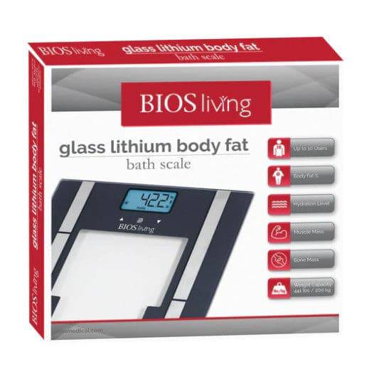 BIOS Living Glass Lithium Body Fat Percentage Scale