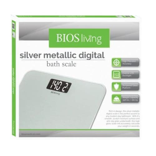 BIOS Living Metallic Electronic Digital Scale (Silver)