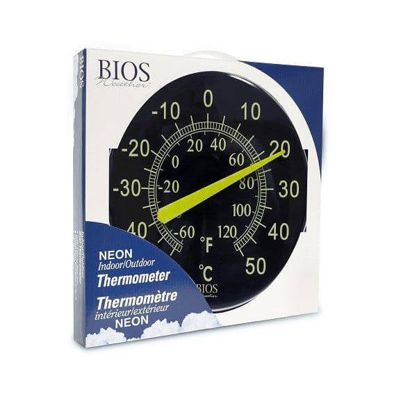 BIOS Medical Neon 12" Indoor-Outdoor Dial Thermometer