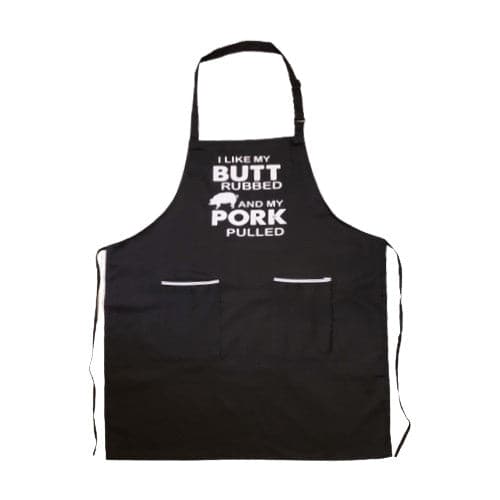 Bulldog Bob Apron with Matching Tote bag - I Like My Butt Rubbed And My Pork Pulled