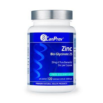 CanPrev Zinc Bis-Glycinate 25 - 120 veg capsules