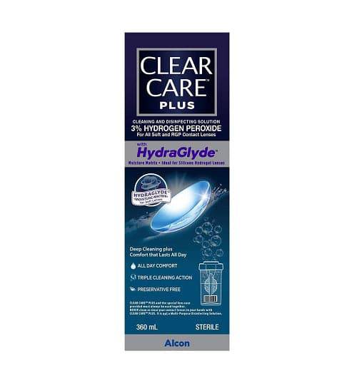 Clear Care Plus With Hydraglyde Contact Lens Solution 360ml