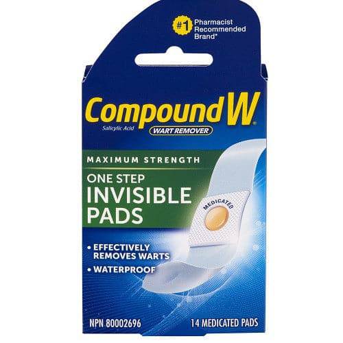 Compound W Maximum One Step Wart Remover Invisible Pads 14 Pads