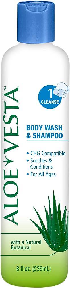 Wholesale Case Convatec Aloe Vesta Aloe Vera Body Wash & Shampoo 48 authentic Bottles