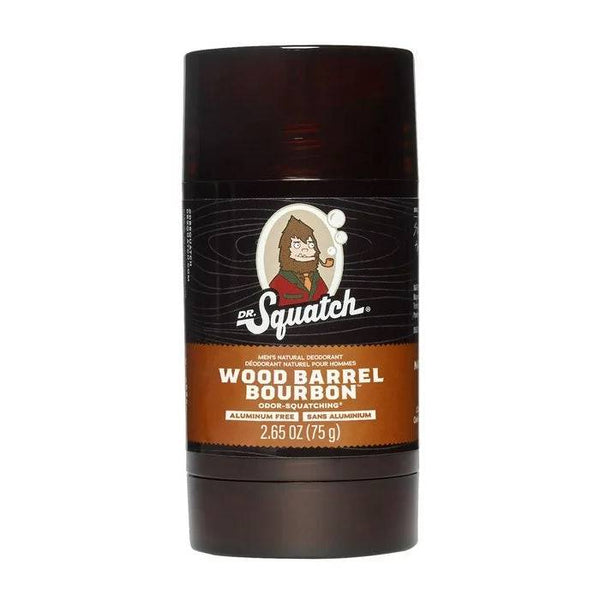 Dr. Squatch Men's Natural Deodorant Wood Barrel Bourbon 2.65oz (75g)