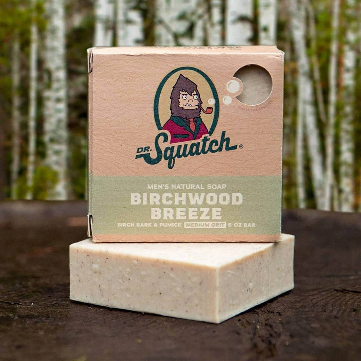 Dr. Squatch Men's Natural Birchwood Breeze Bar Soap 5oz