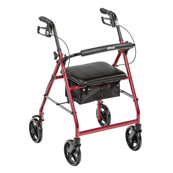 Drive Medical Aluminum Rollator with 7.5" Wheels