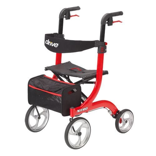 Drive Medical Nitro Rollator 10" Casters with Seat