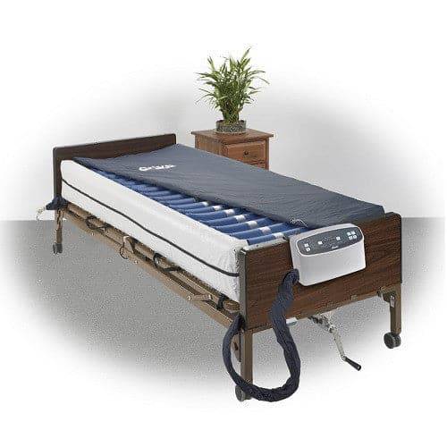 Drive Medical Med-Aire Plus 8" Alternating Pressure and Low Air Loss Mattress System with 10" Defined Perimeter