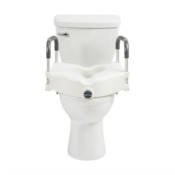 Drive Medical PreserveTech Secure Lock Raised Toilet Seat with Arms