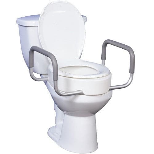 Drive Medical Premium Raised Toilet Seat with Removable Arms