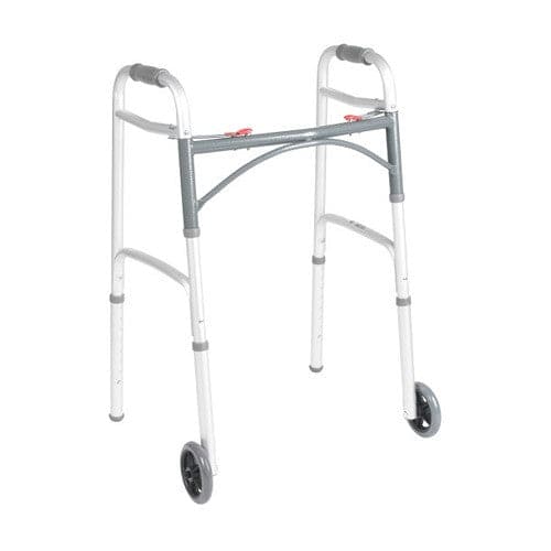 Drive Medical PreserveTech Deluxe Folding Walker Two Button With 5" Wheels