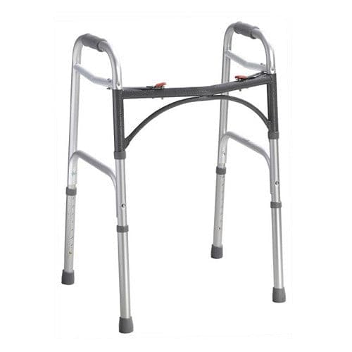 Drive Medical Deluxe Folding Walker, Two Button