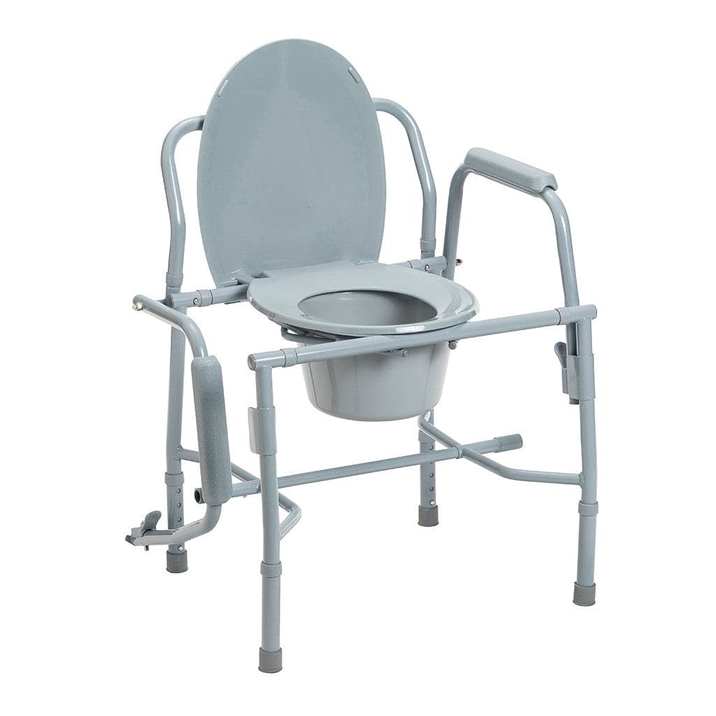 Drive Medical Drop Arm Commode with Padded Arms | Durable & Comfortable