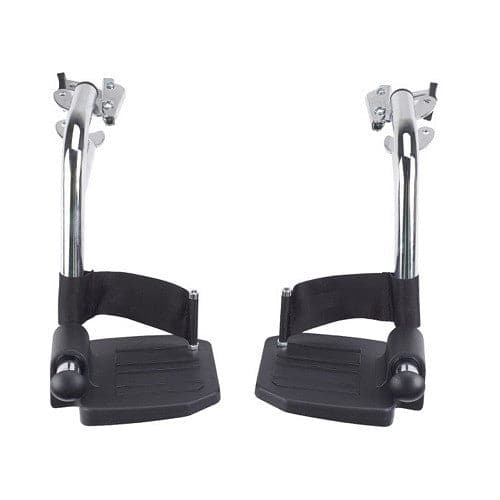 Drive Medical Swing Away Wheelchair Footrest Plastic Footrest, 1 Pair