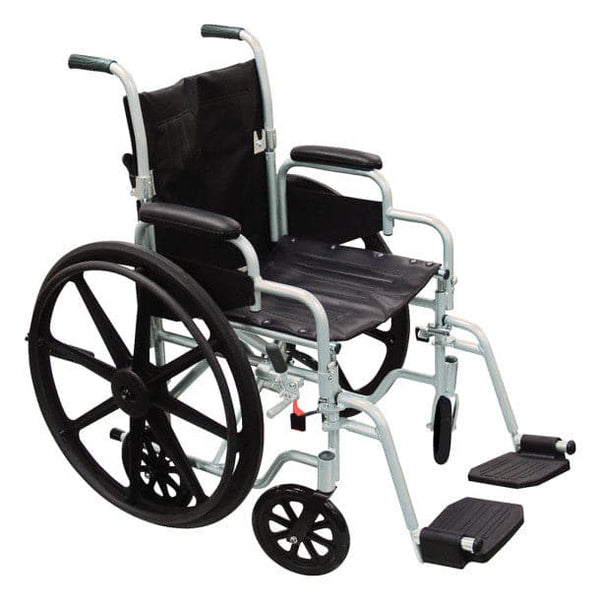 Drive Medical Poly-Fly High Strength, Lightweight Wheelchair/Flyweight Transport Chair Combo