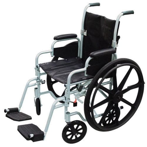 Drive Medical Poly Fly Light Weight Transport Chair Wheelchair with Swing away Footrest