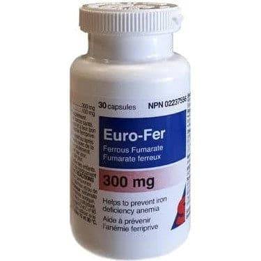 Euro-Fer Ferrous Fumarate 300mg 30 Capsules