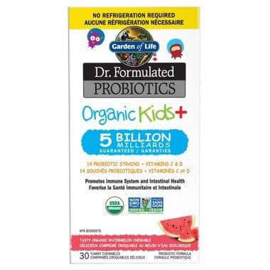 Garden of Life Dr. Formulated Probiotics Organic Kids Shelf Stable Watermelon - 30 Chewable Tablets