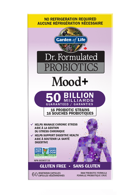 Garden of Life Dr. Formulated Probiotics Mood+ 50 Billion Shelf Stable - 60 Veg Capsules