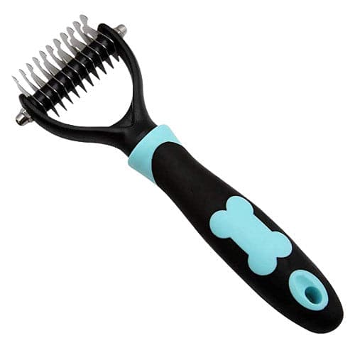 Hateli Pet Grooming Brush for Dog and Cat - Blue