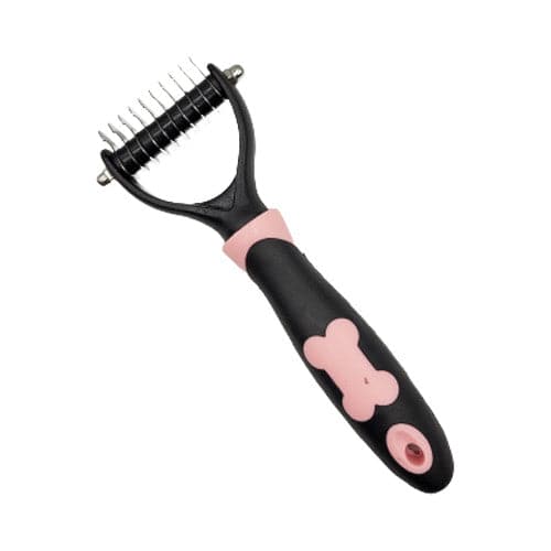 Hateli Pet Grooming Brush for Dog and Cat - Pink