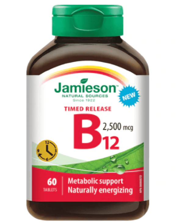 Jamieson B12 Timed Release 2500 mcg 60 Tablets