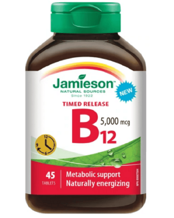 Jamieson B12 Timed Release 5000 mcg 45 Tablets