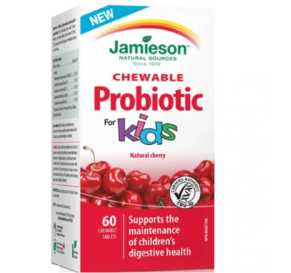 Jamieson Chewable Probiotic Kids Natural Cherry Flavor 60 Chewable Tablets