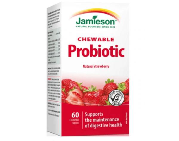 Jamieson Chewable Probiotic Natural Strawberry 60 Chewable Tablets