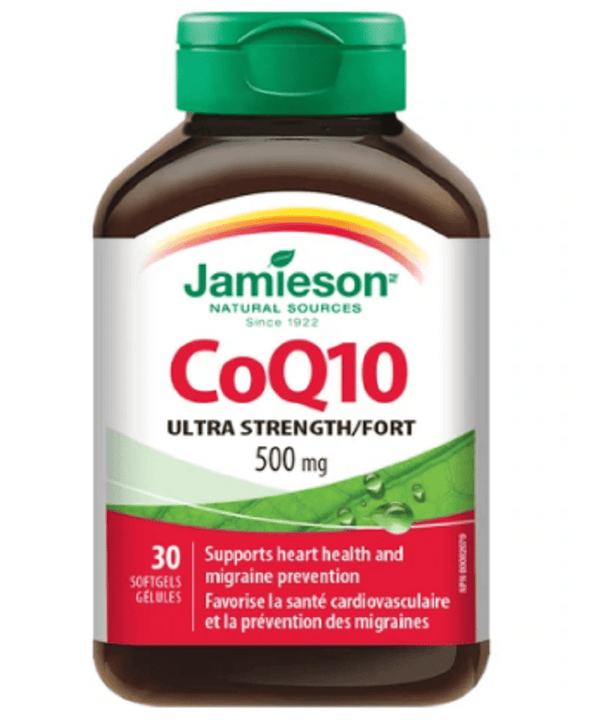 Jamieson CoQ10 Ultra Strength/Fort 500 mg 30 Softgels