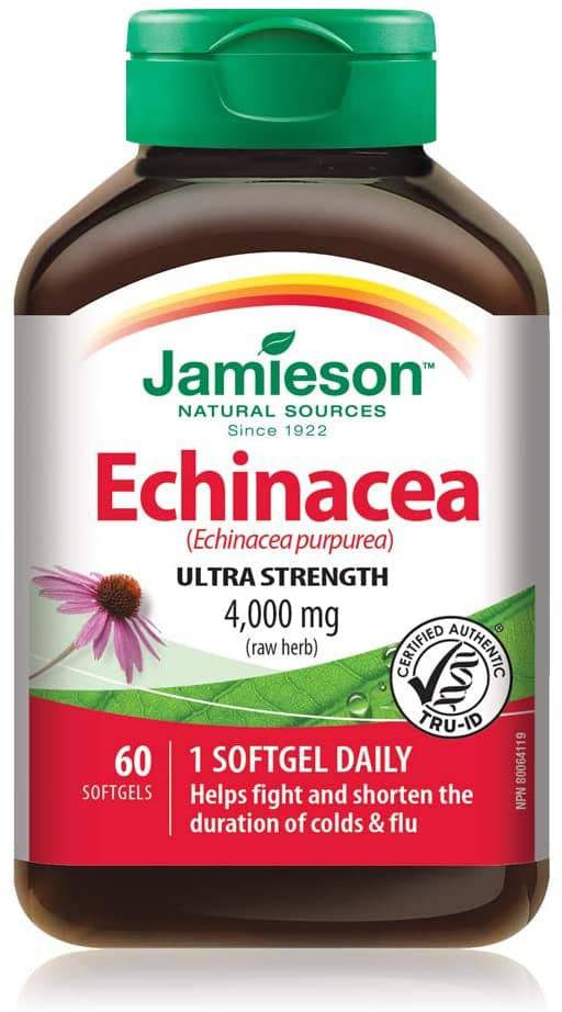 Jamieson Echinacea Ultra Strength 4,000mg 60 Softgels